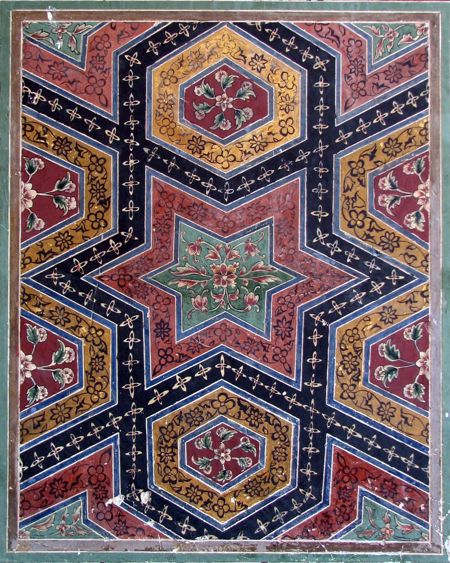Wazir Khan Mosque Kashi-kari Tile Detail, Lahore